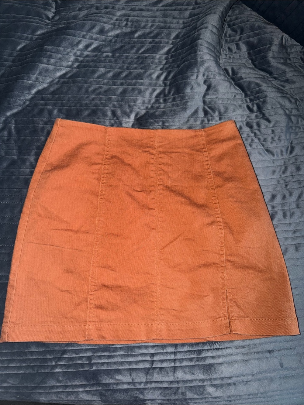 Forever 21 Orange Panel Seam Mini Skirt